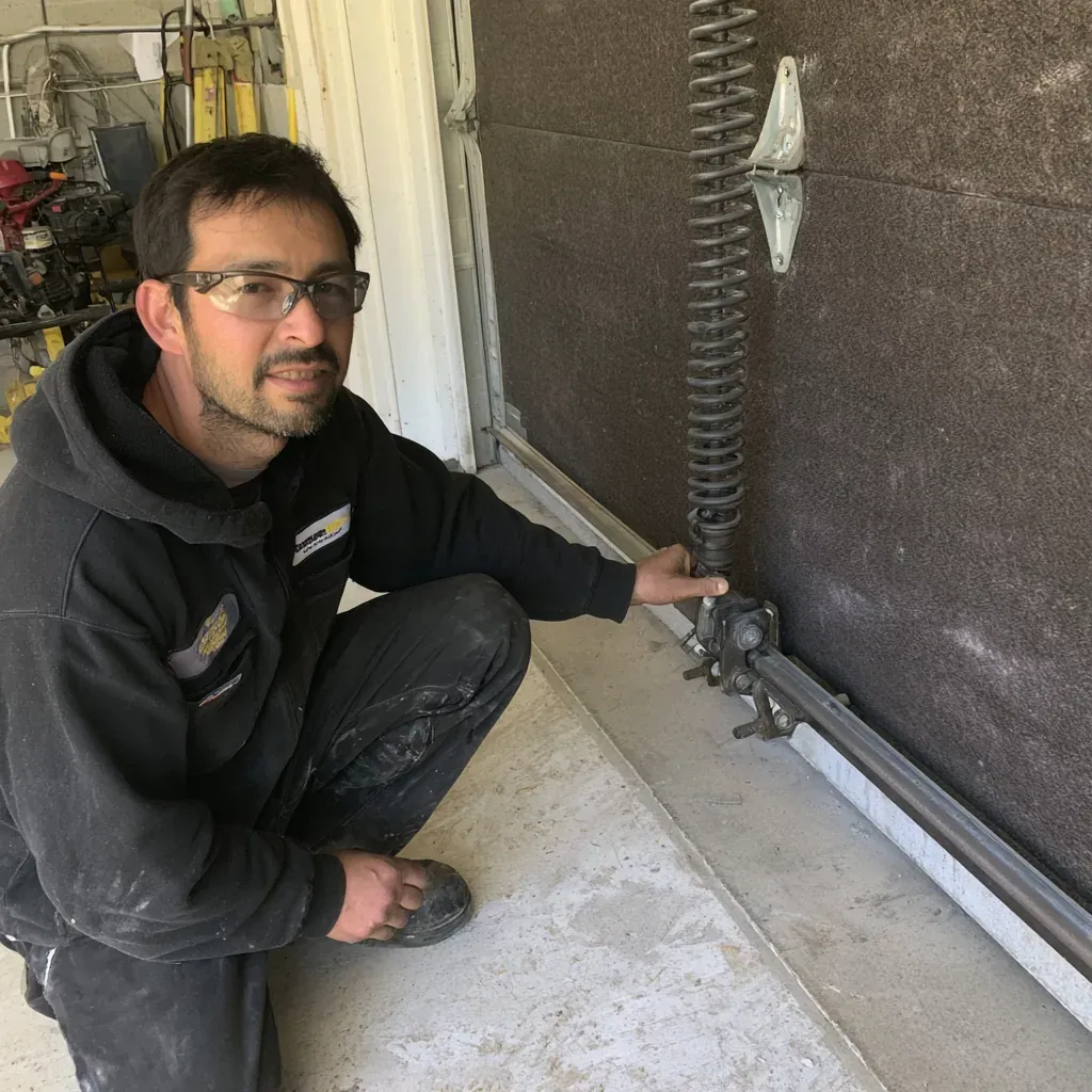 Chula Vista garage door technician meeting homeowners