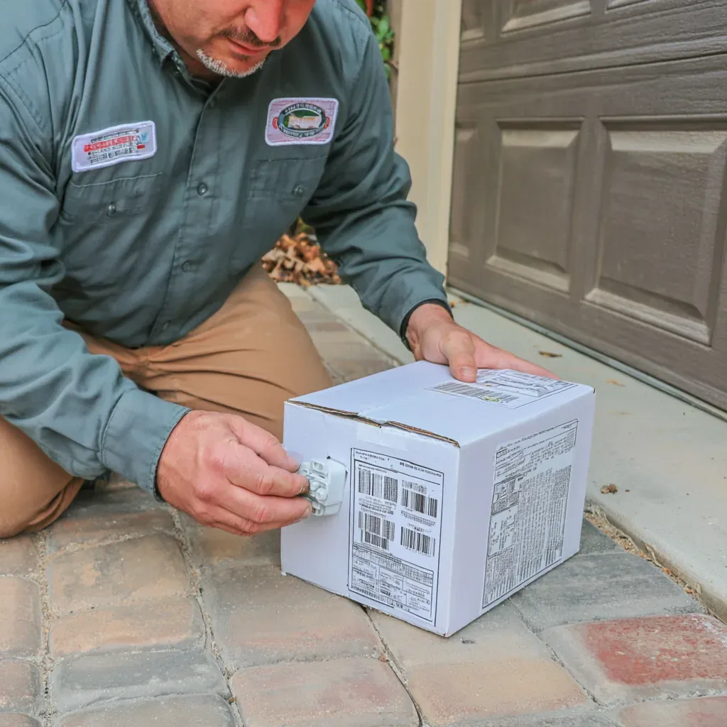 A garage door in Chula Vista being checked over